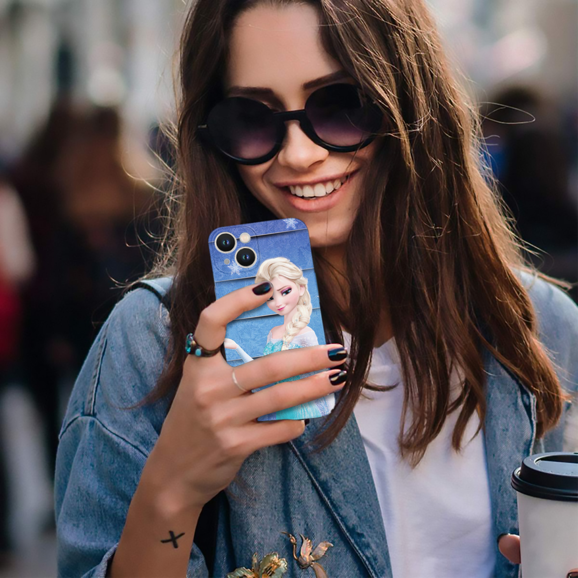 （画像用） アナと雪の女王 アンナ エルサ Frozen Anna Elsa 【iPhone 14シリーズ対応】ハードケース